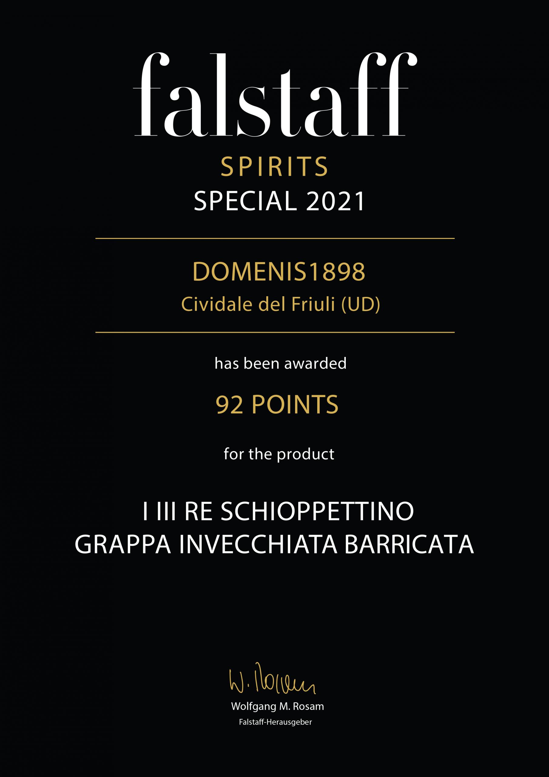 Falstaff Spirits Special 2021 – I III Re Schioppettino