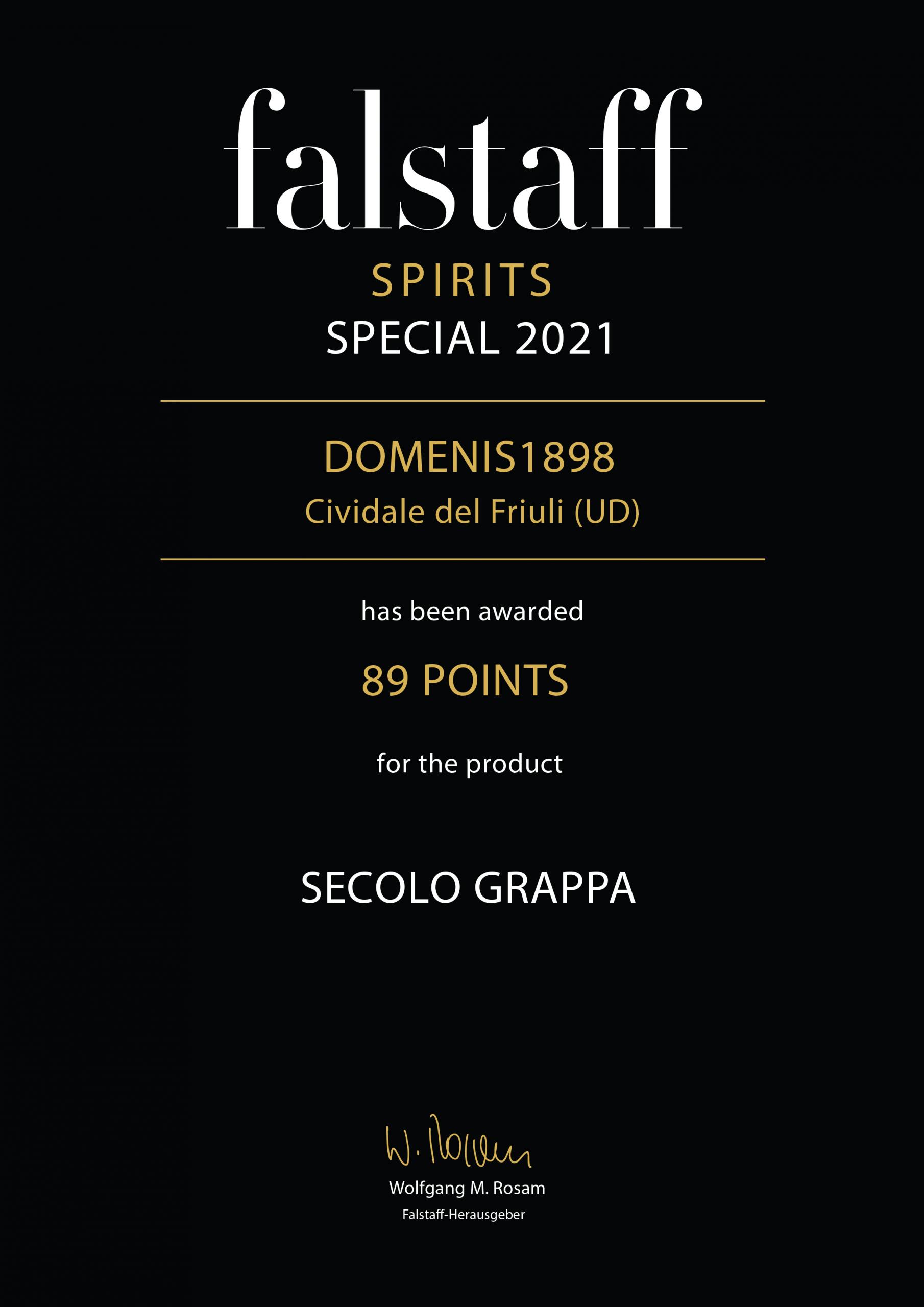 Falstaff Spirits Special 2021 – Secolo