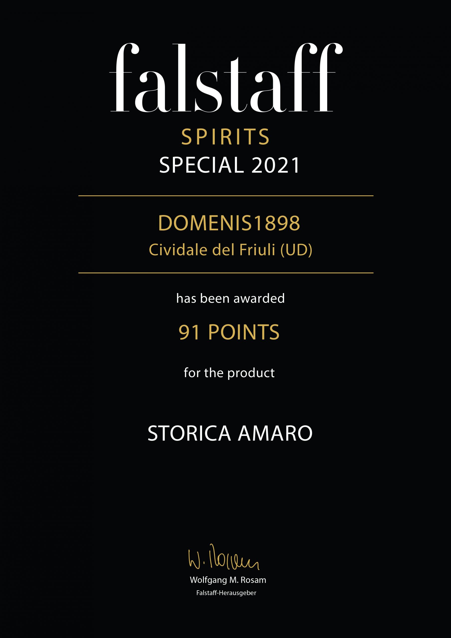 Falstaff Spirits Special 2021 – Storica Amaro